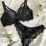 Conjunto de Lingerie Rendado Encantadora