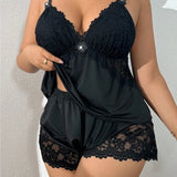 Conjunto de Pijama Feminino Rendado Sexy Lunia