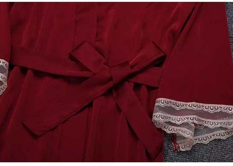 Pijama Sensual de Cetim Ribbon