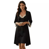 Pijama Sensual de Cetim Ribbon