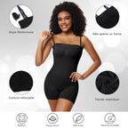Body modelador feminino preto com benefícios: alças removíveis, tecido respirável e conforto