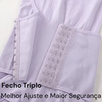 Modelador de corpo com fecho triplo ajustável para melhor compressão
