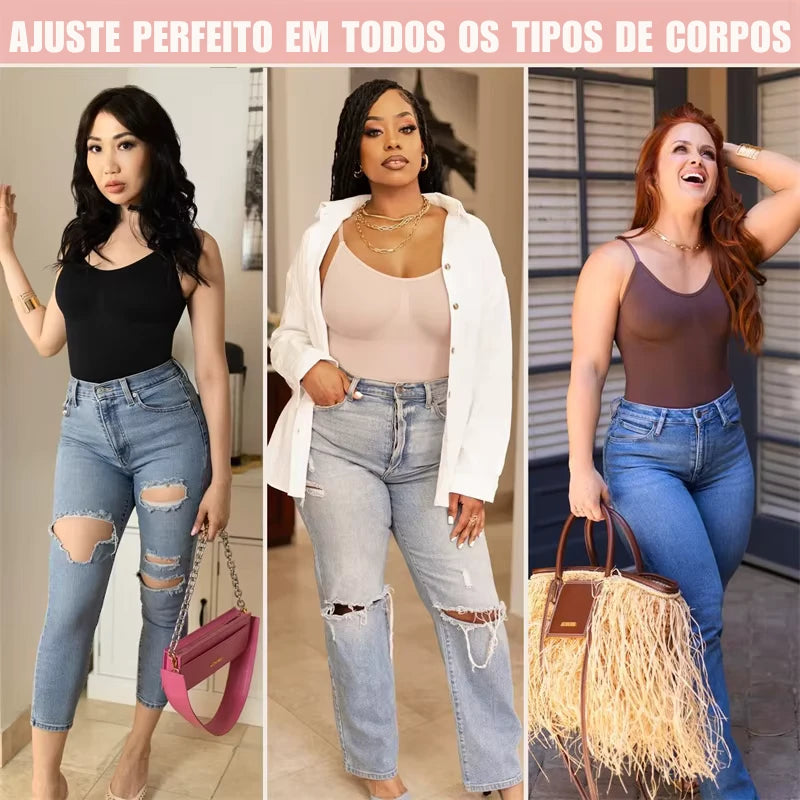 Body modelador feminino com ajuste perfeito em todos os tipos de corpos