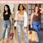 Body modelador feminino com ajuste perfeito em todos os tipos de corpos