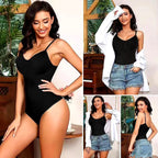 Body preto com alças finas feminino - blusa modeladora para usar com short jeans