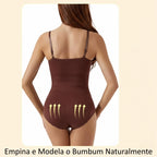 Body modelador de corpo com efeito levanta bumbum - visão traseira
