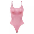 Body rosa canelado com alças reguláveis - roupa íntima feminina básica
