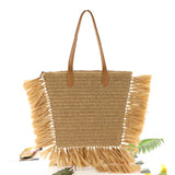 Bolsa de Palha Trançada Sofisticada Tropical