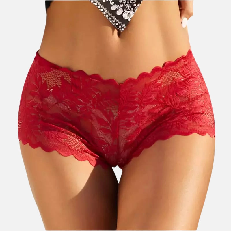 Calcinha renda vermelha sensual lingerie feminina íntima sexy transparente moda mulher