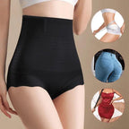 Calcinha modeladora preta de compressão para cintura alta, ideal para usar com vestidos e calças jeans