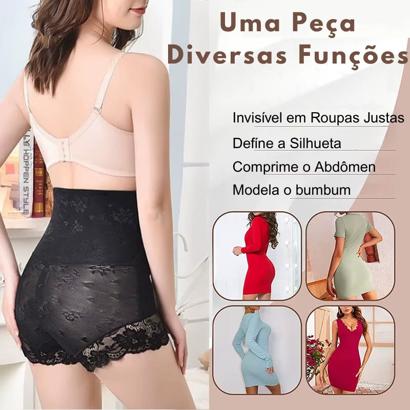 Cinta calcinha modeladora: invisível sob roupas, comprime abdômen e modela bumbum