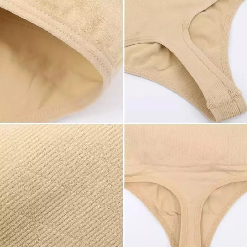 Calcinha modeladora bege detalhes - lingerie feminina sem costura invisível