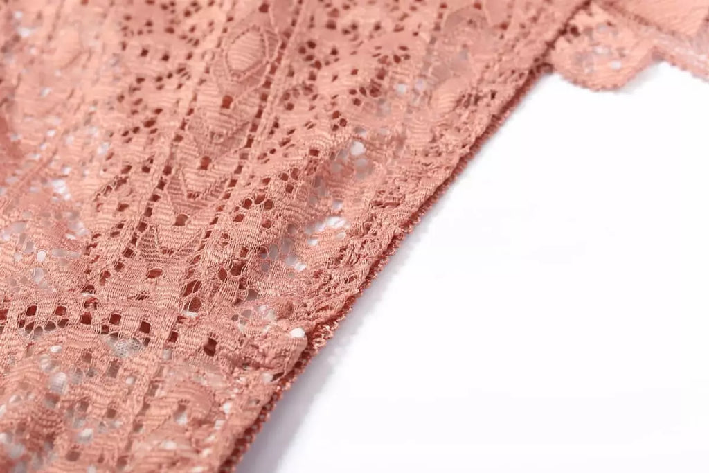 Renda rosa detalhes florais delicados - tecido lingerie feminina premium qualidade