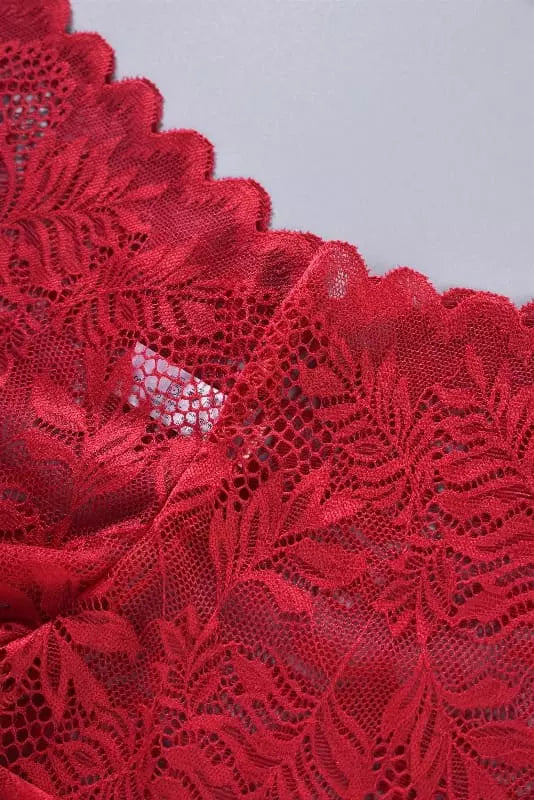 Tecido renda vermelha barra ondulada floral, material fino para vestidos e decoração festa
