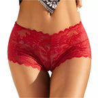 Calcinha renda vermelha sensual lingerie feminina íntima sexy transparente moda mulher