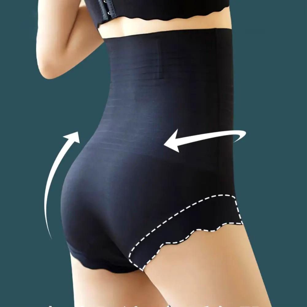 Calcinha modeladora preta com alta compressão e tecnologia push up para levantamento dos glúteos