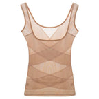 A camiseta modeladora realça suas curvas, proporcionando firmeza e conforto ao longo do dia