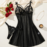 Camisola Sexy Feminina Rendada com Calcinha Alura