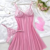 Camisola Rendada Rosa