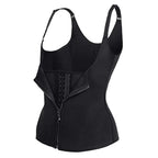 Modelador corporal feminino com zíper frontal, ideal para definir a cintura e postura.