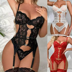 Lingerie sexy conjuntos dos sonhos preto,branco e vermellho
