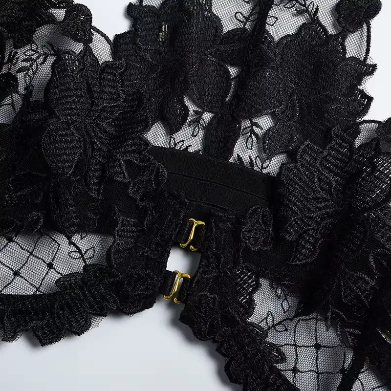 Conjunto de Lingerie Feminina Rendada Vyne