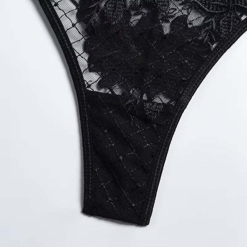 Conjunto de Lingerie Feminina Rendada Vyne