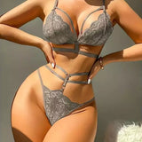 Conjunto de Lingerie Cinza