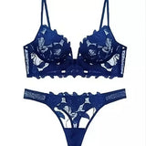 Conjunto de Lingerie Rendada Azul