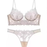 Conjunto de Lingerie Rendada Branco