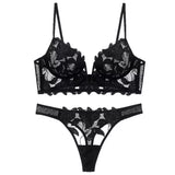 Conjunto de Lingerie Rendada Preto
