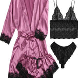 Conjunto de Pijama Feminino Roxo