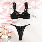 Conjunto de Lingerie Feminina Rendada Kaiara