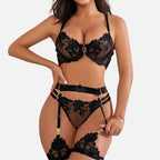 Conjunto de Lingerie Feminina Rendada Vyne