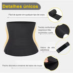 Cinta faixa abdominal com tecido respirável, velcro ajustável e fecho discreto