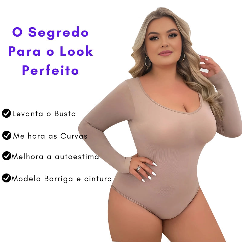 Body Modelador Manga Longa Luxe