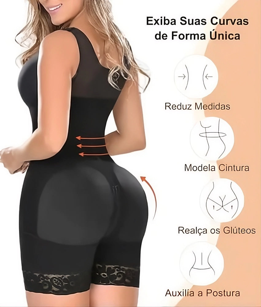 Macaquinho modelador benefícios: realça curvas, reduz medidas, modela cintura e melhora postura