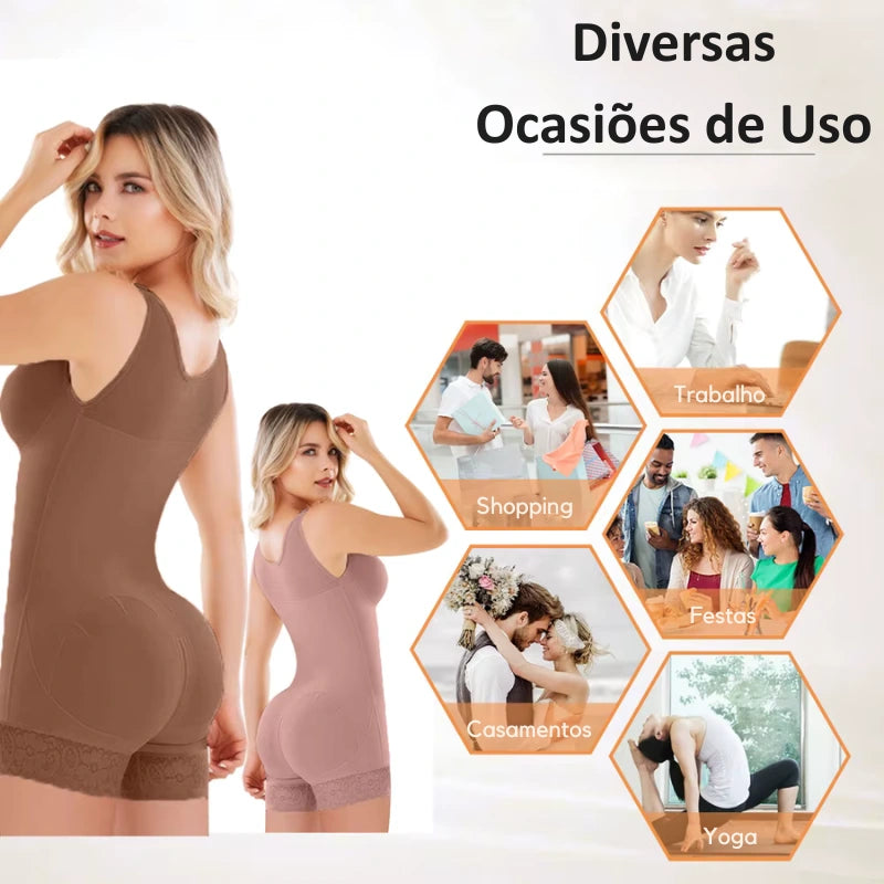 Macaquinho modelador para diversas ocasiões: trabalho, shopping, festas, casamentos e yoga