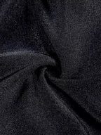 Tecido preto premium com textura brilhante e trama resistente para maiô