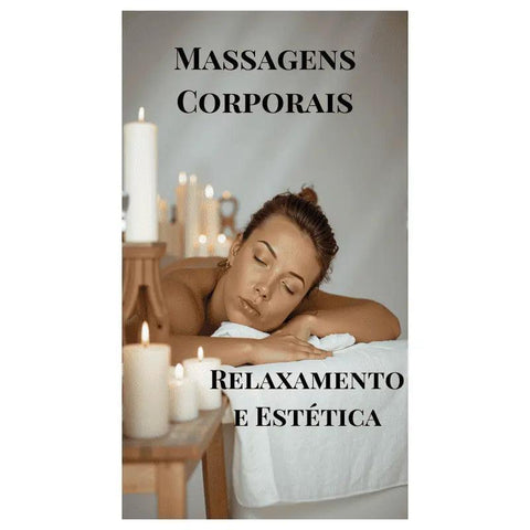 Mulher relaxando durante massagem em spa com velas acesas, ambiente tranquilo para tratamentos estéticos e bem-estar