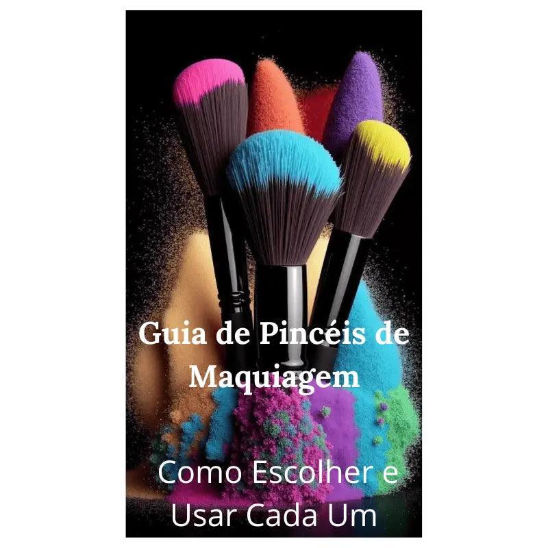 Pincéis de maquiagem coloridos com pigmentos vibrantes, guia profissional para escolha e uso correto dos tipos de pincel