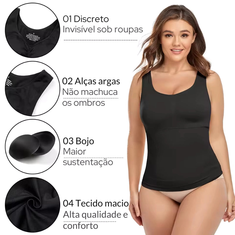 Regata Modeladora Feminina Compressão Inteligente Régia