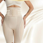Short modelador alta compressão bege com cinta abdominal Velmora
