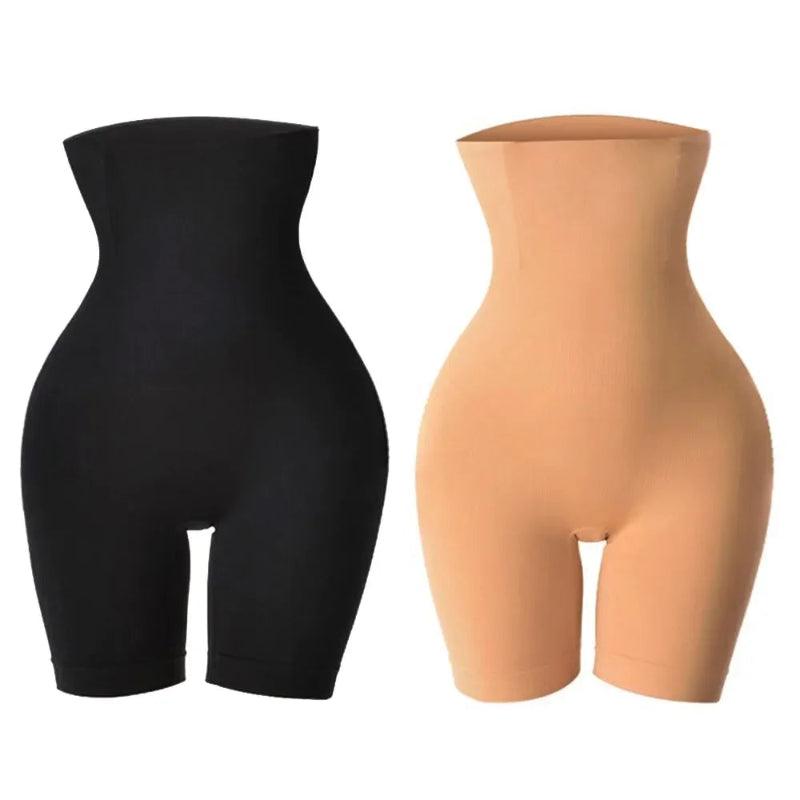 Short modelador disponível em preto e nude, cintura ultrafina compressão média, modela silhueta para looks perfeitos.