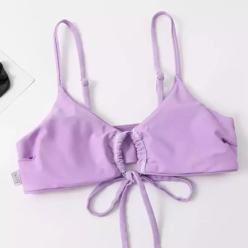 Sutiã Biquíni Cintura Alta Beach Glow na cor lilás
