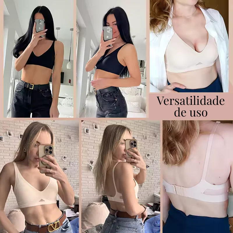 sutiã sem costura, sutiã sem bojo, sutiã sem aro, sutiã invisível, sutiã decote V, sutiã confortável, sutiã alta sustentação