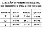 Tabela de Medidas Biquíni Asa Delta Saint Tropez  do P ao G