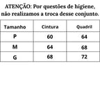 Tabela de Medidas Body Sensual Despertar Feminino do P ao G