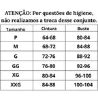 Tabela de Medidas Conjunto Lingerie Rendada Sexy dos Sonhos do P ao XXG