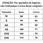 Tabela de Medidas Conjunto Plus Size Essencial  do P ao 3XG